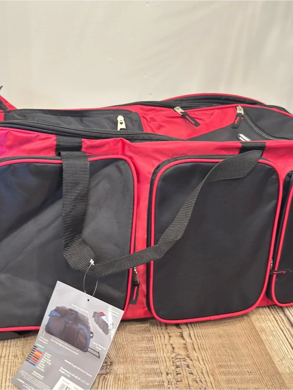 Travelers Club 30 in. Multi-Pocket Upright Rolling Duffel Bag luggage Handle